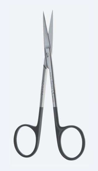 Ножиці, хірургічні, "Supercut", для хірургії ока, прямі, гострокінцеві, загальна довжина 120 мм, 4 3/4". Бренд - Asanus Medizintechnik Gmb, Німеччина